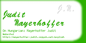 judit mayerhoffer business card